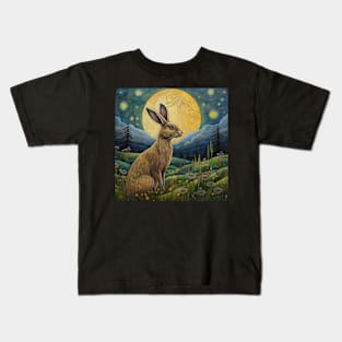 Moonlit Reverie: The Hare's Serenity 05 Kids T-Shirt